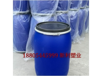 220升大口塑料桶220L开口塑料桶220升包箍塑料桶铁箍桶.