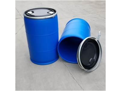200升直口法兰桶200L开口塑料桶200KG美式法兰桶包箍桶.